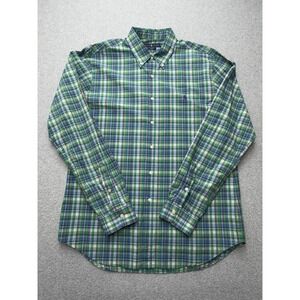 Ralph Lauren Shirt Mens XL Green Plaid Slim‎ Fit Button Down Pony Logo Casual